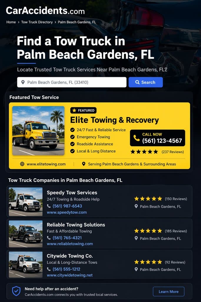 CarAccidents.com towing directory preview